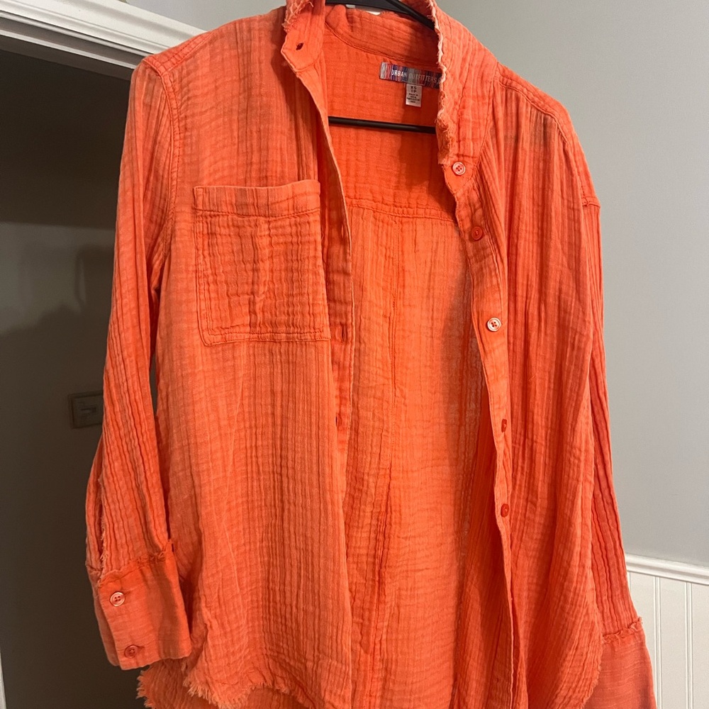 flowy button up